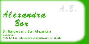 alexandra bor business card